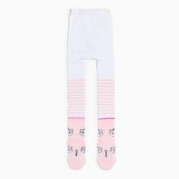 Колготки детские «Мари», Коты аристократы, рост 92-98 см, белые, розовые