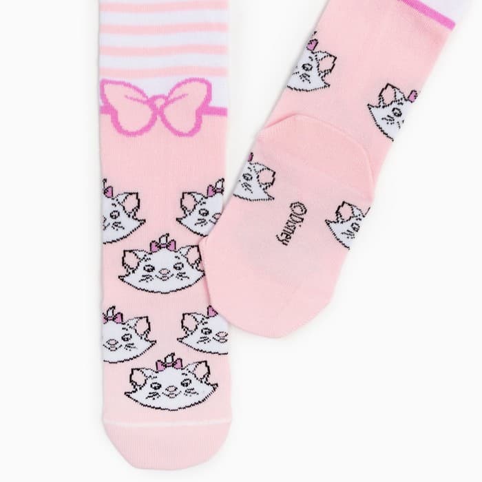 Колготки детские «Мари», Коты аристократы, рост 92-98 см, белые, розовые