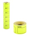 Набор из 6 роликов, в 1 ролике 120 штук, ценники самоклеящиеся, 35×50 мм, жёлтые