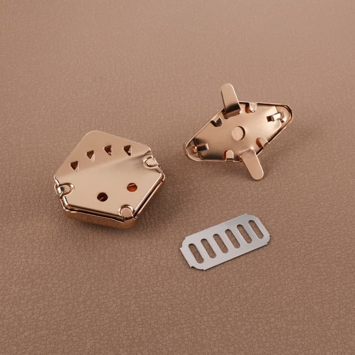 Застёжка для сумки, 3.1×3.1 см, цвет золотой