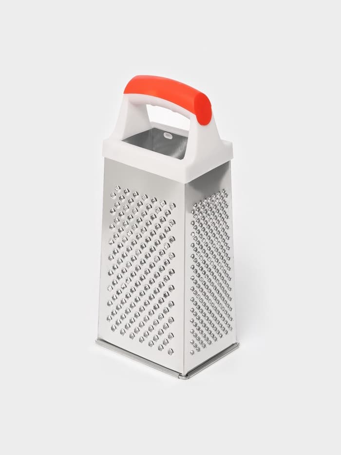 Тёрка четырёхгранная Доляна «Помощник», 20 см, нержавеющая сталь, МИКС