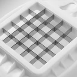 Овощерезка - винегретница Доляна «Кубик», 17 см, с ручками, белая