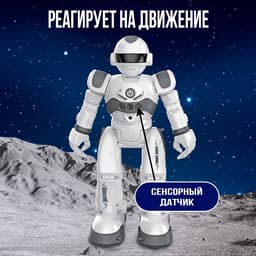 Робот на пульте управления IQ BOT GRAVITONE, радиоуправление, интерактивный, русское озвучивание, цвет серый