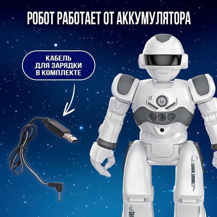 Робот на пульте управления IQ BOT GRAVITONE, радиоуправление, интерактивный, русское озвучивание, цвет серый