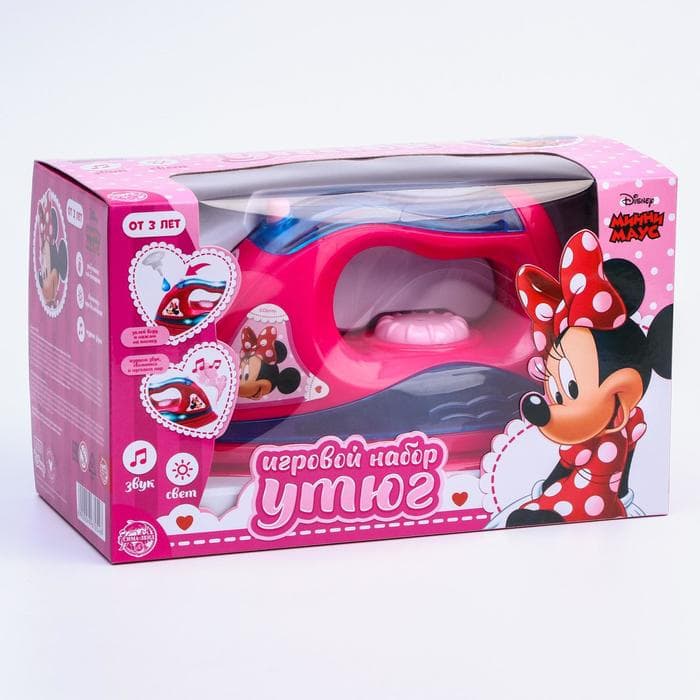 Утюг детский «Минни Маус», звук, свет