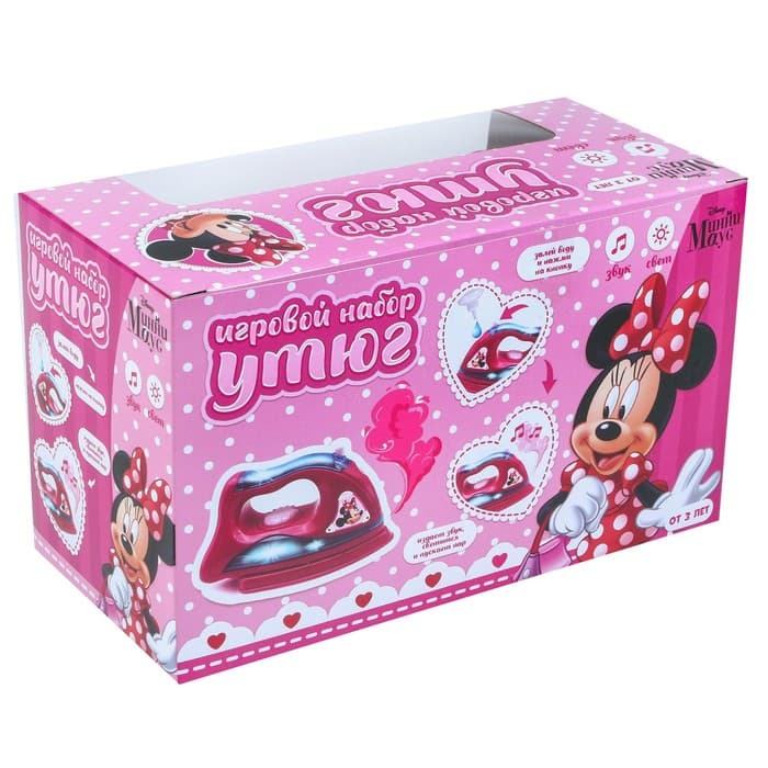 Утюг детский «Минни Маус», звук, свет