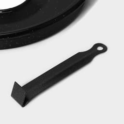 Сковорода - гриль Healthy grill, d=33 см, съёмная ручка, эмалированное покрытие, углеродистая сталь, чёрная