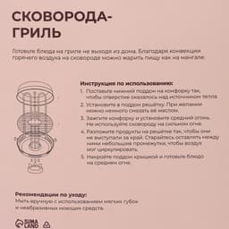 Сковорода - гриль Healthy grill, d=33 см, съёмная ручка, эмалированное покрытие, углеродистая сталь, чёрная