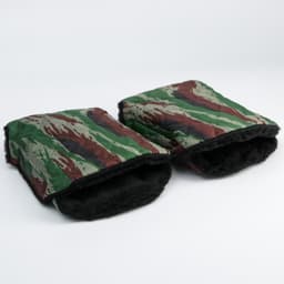 Варежки-муфты на ручку коляски, 2 шт., стеганные, камуфляж