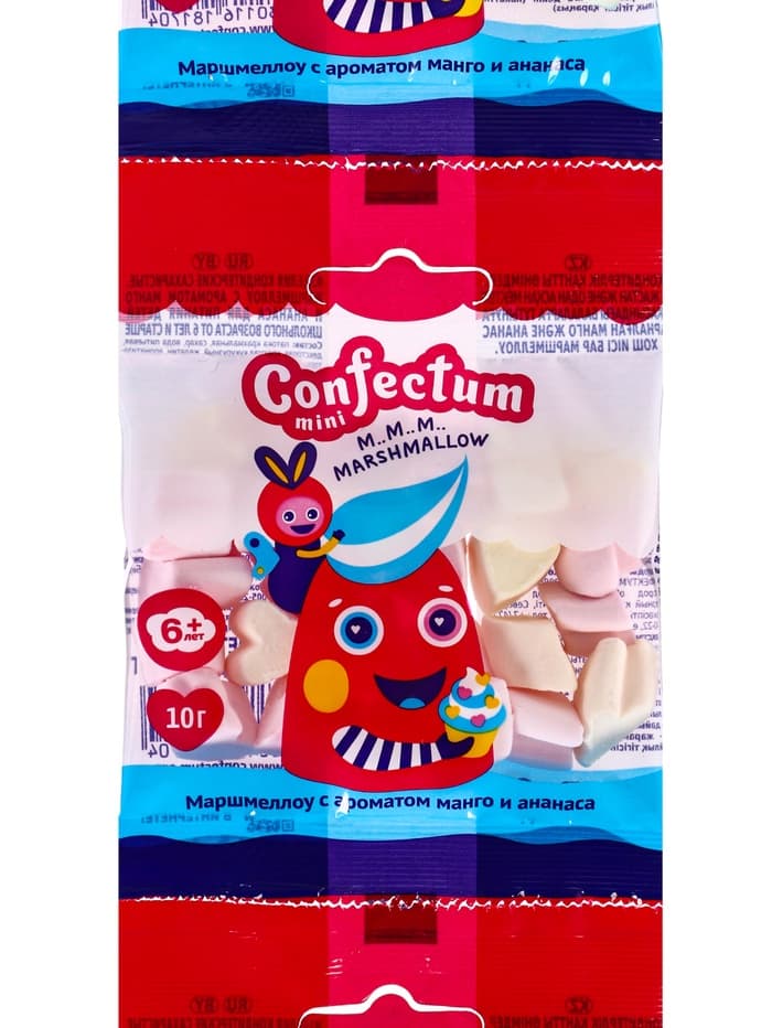 Маршмеллоу Confectum Mini duo, лента, 10 г
