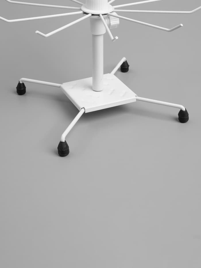 Вертушка, 3 яруса по 10 крючков, 28×28×65 см, белая