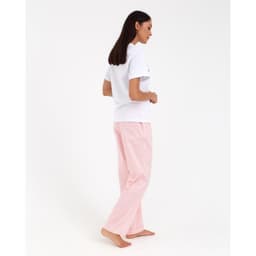 Брюки домашние женские KAFTAN Beautiful, белые, розовые, размер 48-50