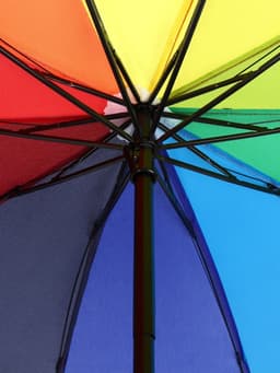 Зонт механический «Радужное настроение», 4 сложения, 10 спиц, R=50/57 см, d=100 см, разноцветный