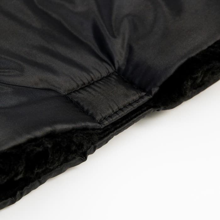 Варежки-муфты на ручку коляски, чёрные