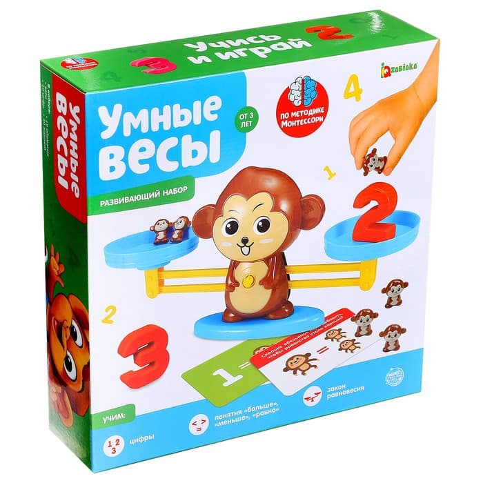 Развивающий набор IQ-ZABIAKA «Умные весы», по методике Монтессори