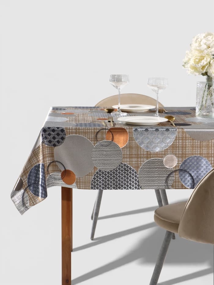 Клеёнка на стол «Конфетти», на тканой основе, рулон 20 метров, ширина 137 см