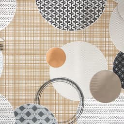 Клеёнка на стол «Конфетти», на тканой основе, рулон 20 метров, ширина 137 см