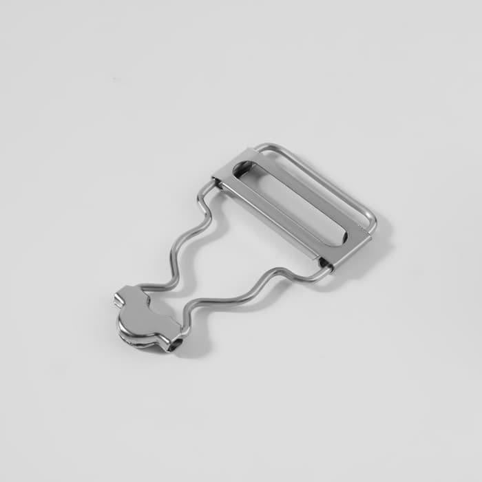 Застёжка для комбинезона, 25 мм, 10 шт., цвет серебряный