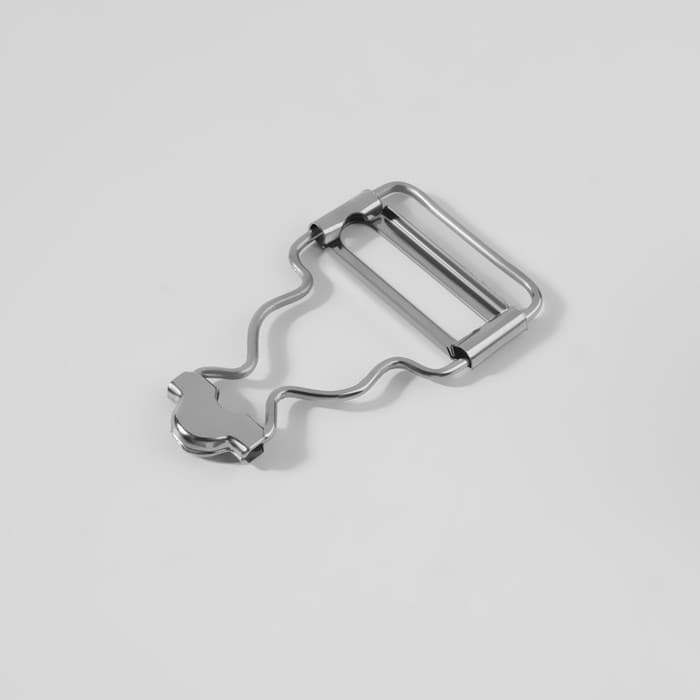 Застёжка для комбинезона, 25 мм, 10 шт., цвет серебряный