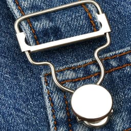 Застёжка для комбинезона, 25 мм, 10 шт., цвет серебряный