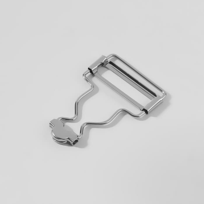 Застёжка для комбинезона, 32 мм, 10 шт., цвет серебряный