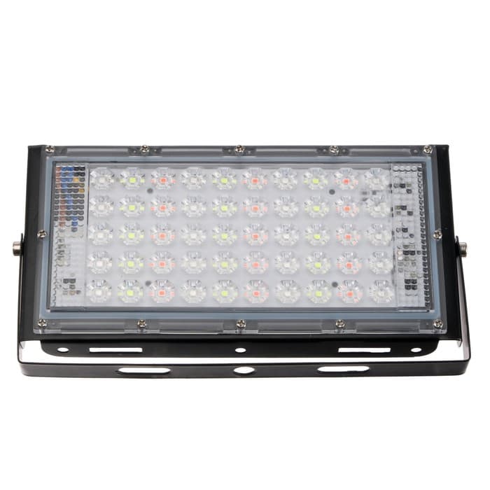 Прожектор светодиодный модульный, RGB+W, с пультом, 50 Вт, IP65, 220 В, чёрный