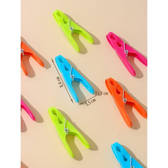 Прищепки для белья Доляна «Ложки», 8.2×1.7×3.5 см, 24 шт.