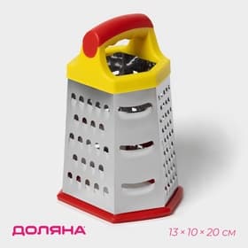 Тёрка шестигранная Доляна «Деревушка», 20×10 см, МИКС