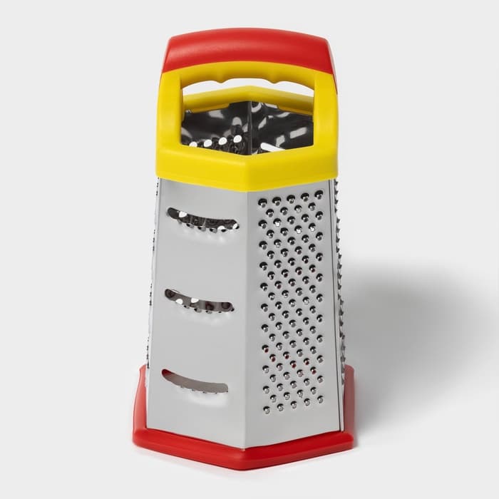 Тёрка шестигранная Доляна «Деревушка», 20×10 см, МИКС