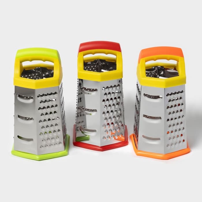 Тёрка шестигранная Доляна «Деревушка», 20×10 см, МИКС