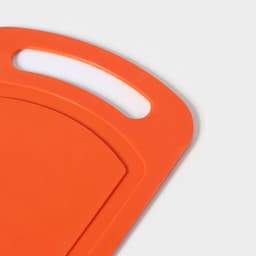 Доска разделочная Доляна «Дуга», прямоугольная, 25×15 см, пластик, оранжевая