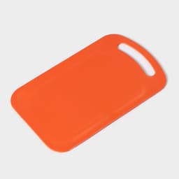 Доска разделочная Доляна «Дуга», прямоугольная, 25×15 см, пластик, оранжевая