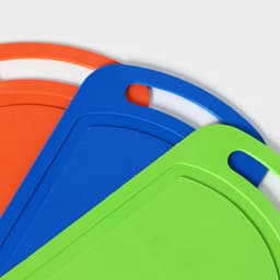 Доска разделочная Доляна «Дуга», прямоугольная, 25×15 см, пластик, оранжевая