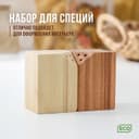 Набор для специй Катунь, 10×5×7 см, 2 шт., на магнитах, бамбук