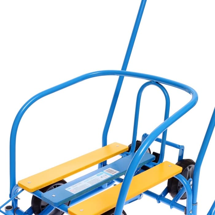 Санки детские с колёсами Nika Kids «Ветерок 7 универсал», с ручкой, голубые