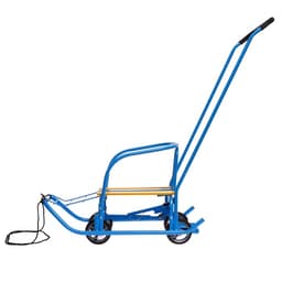 Санки детские с колёсами Nika Kids «Ветерок 7 универсал», с ручкой, голубые