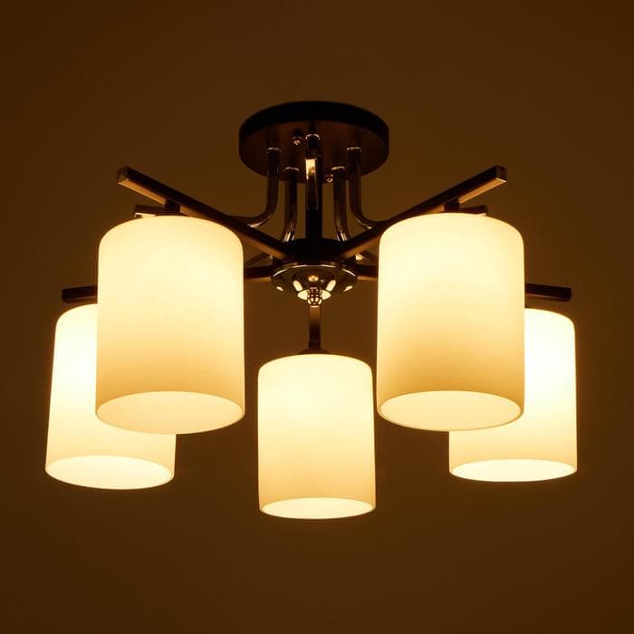 Люстра 6591193/5 E27 40 Вт черный-хром 55×55×20 см BayerLux