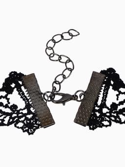 Чокер «Госпожа», ажур и цепочки, чёрный, 30 см