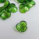 Бусины для творчества пластик «Шляпка для бусин» набор 50 шт. прозрачный зелёный 0.4×1×1 см