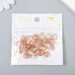 Бусины для творчества пластик "Шляпка для бусин" набор 50 шт прозрачный карамель 0,4х1х1 см