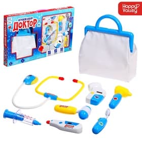 Игровой набор медсестры Happy Valley, 8 предметов с сумкой, свет, звук