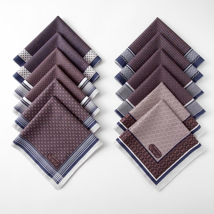 Платки носовые мужские «Этель. Серджио», 30×30 см, 12 шт., рисунок МИКС, фиолетовые