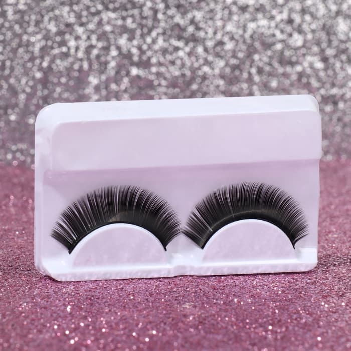 Ресницы накладные «Двойной объём», 11 мм, без клея, чёрные