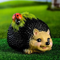 Садовая фигура из гипса «Ёж с божьей коровкой», 24×17×17 см