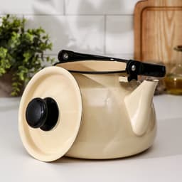 Чайник, 3 л, эмалированная сталь, слоновая кость