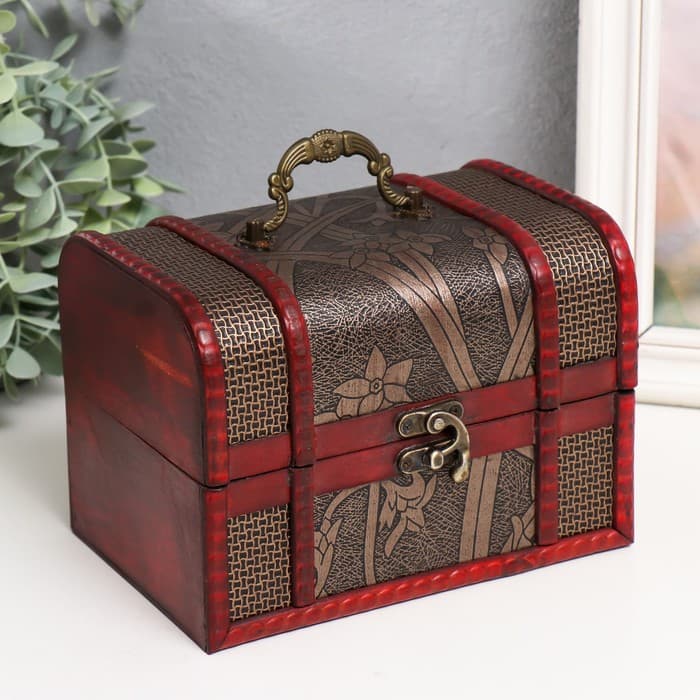 Набор шкатулок для украшений «Сундучок. Листва», дерево, 3 шт.