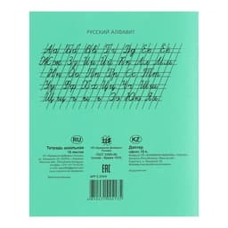 Тетрадь 12 листов в косую линейку «Зелёная обложка», плотность 60 г/м²