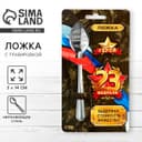 Ложка чайная с гравировкой «23 февраля», 14×3 см