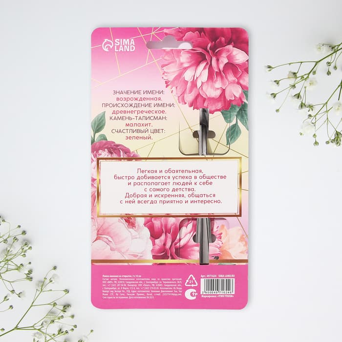 Ложка чайная именная «Анастасия», h=14 см