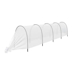 Парник прошитый, длина 4 м, 5 дуг из пластика, дуга L = 2.4 м, d=16 мм, спанбонд 35 г/м², «уДачный»